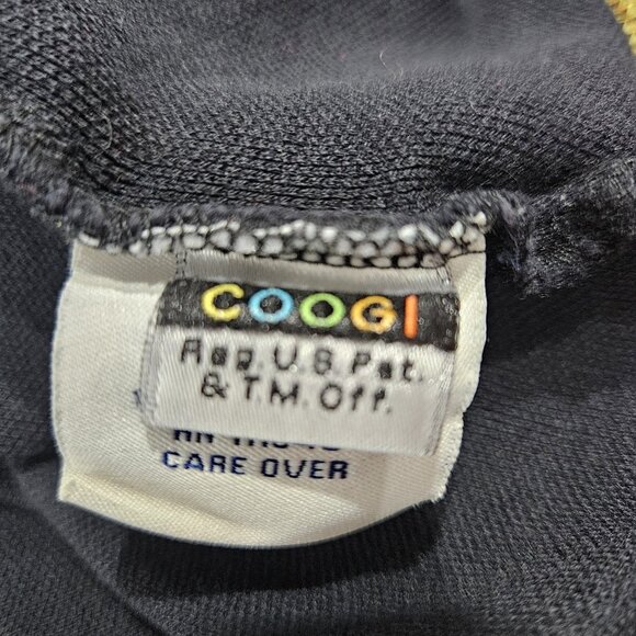 Coogi Shirt Mens 4XL Black Australia Embroidered Long Sleeve Polo Colorful Trim - Picture 5 of 13